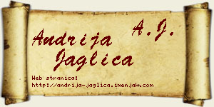 Andrija Jaglica vizit kartica